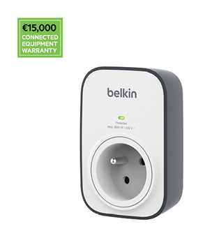 Prise parafoudre SurgeCube BSV102 de Belkin, avec garantie sur les matériels connectés à hauteur de 15 000 €
