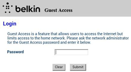 belkin guest password