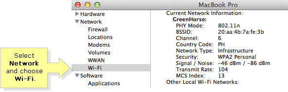 Wi-Fi information in System Information